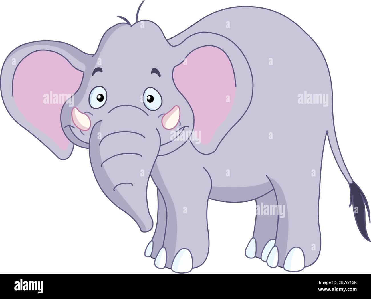 Lächelnder Elefant Stock Vektor