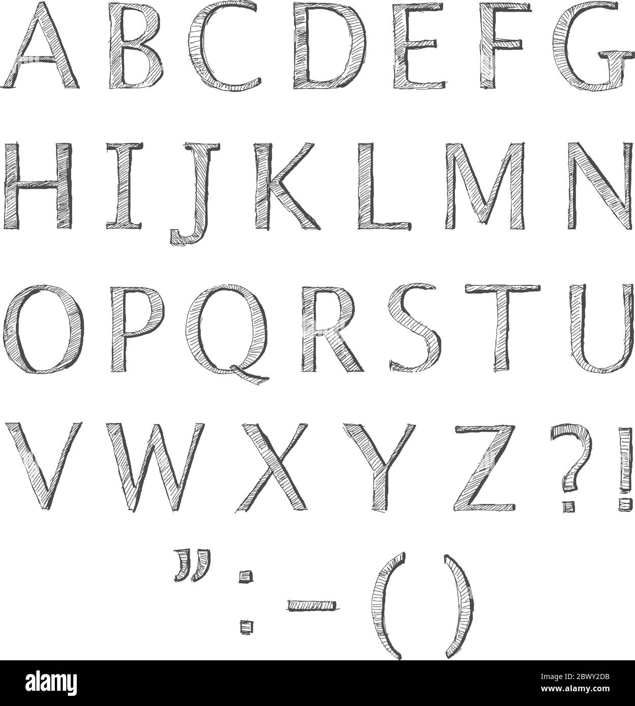 Handgeschriebene Vektorbriefe Stock Vektor