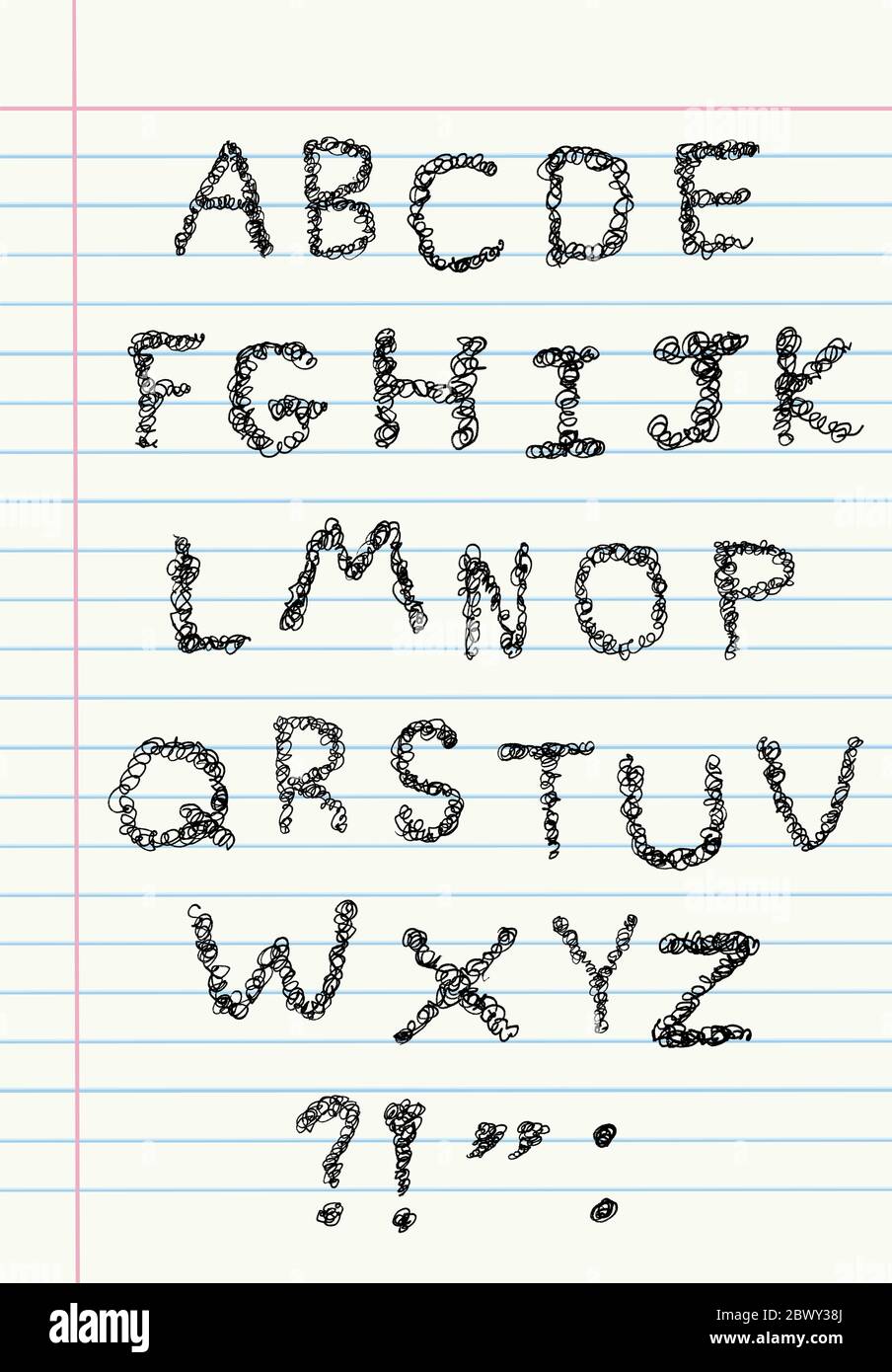 Notizbuch papier kritzeleien