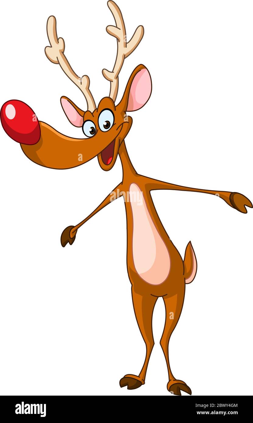 Frohe Weihnachten Rentier Stock Vektor