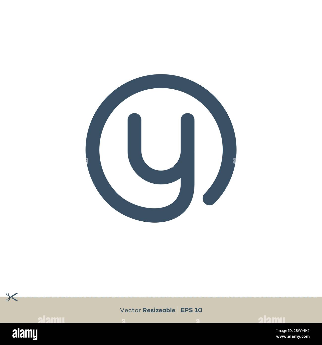 Logo-Vorlage mit Buchstaben Y Design. Vektor EPS 10. Stockfoto