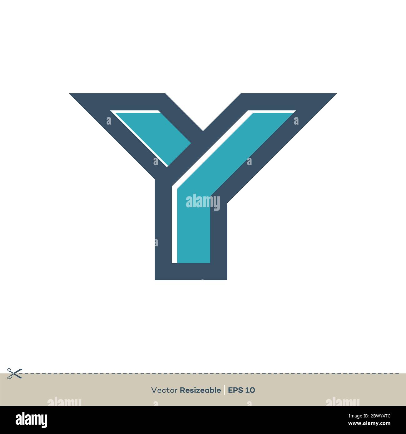 Logo-Vorlage mit Buchstaben Y Design. Vektor EPS 10. Stockfoto