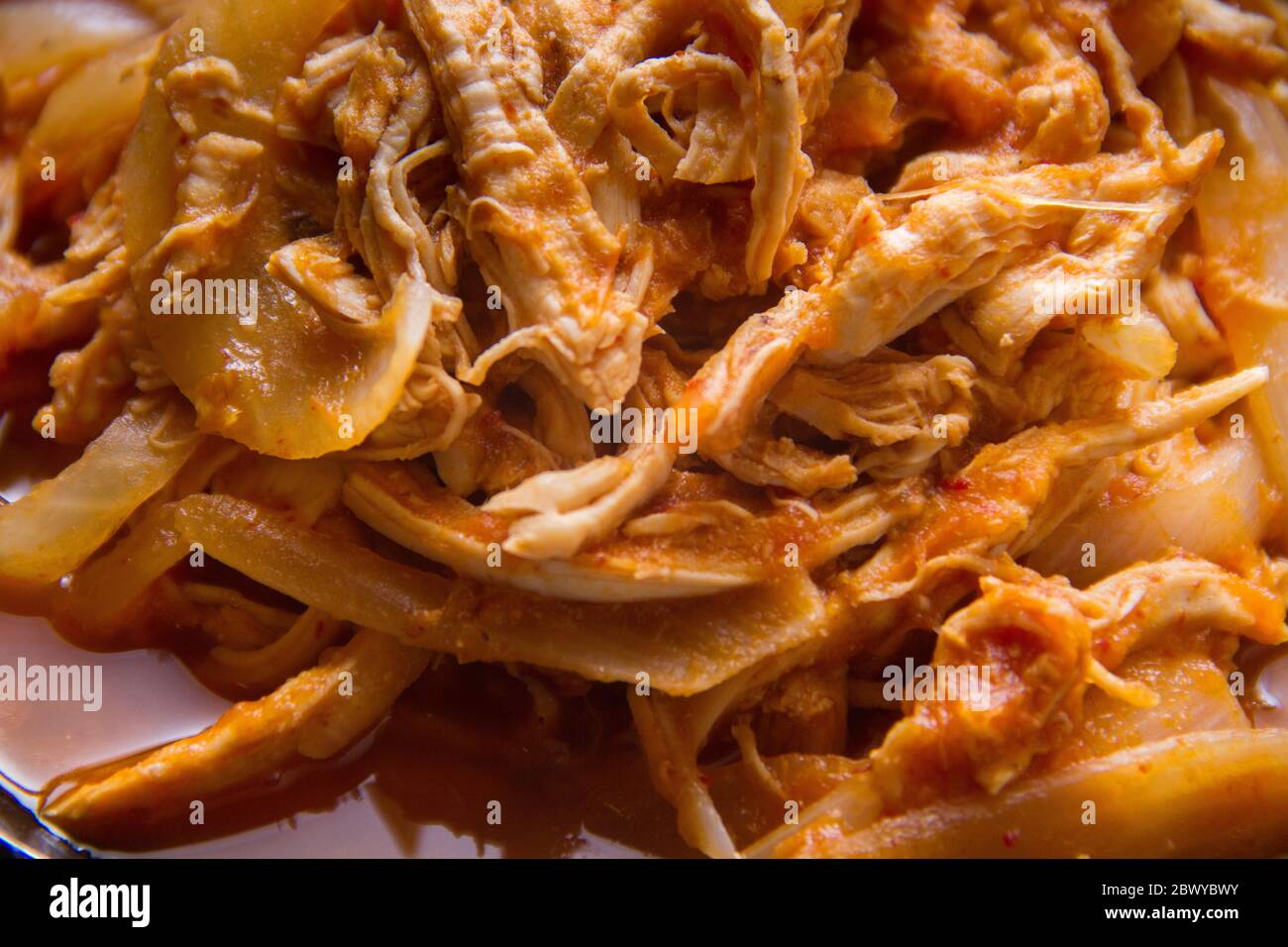 Traditionelles mexikanisches Hühnchen Tinga Stockfoto