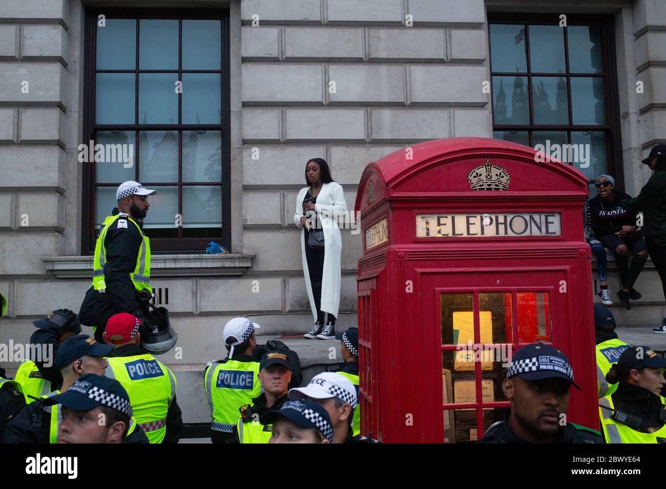 London UK 3. Juni 2020 Black Lives Matter-Rallye in Whitehall. Stockfoto