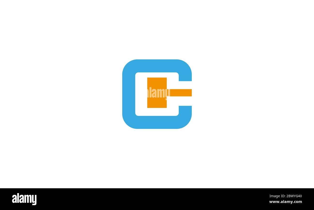 CE-Logo Design . Quadratisches C und E Logo Design. Saubere und moderne Logo-Design. Vektor-Illustration Stock Vektor