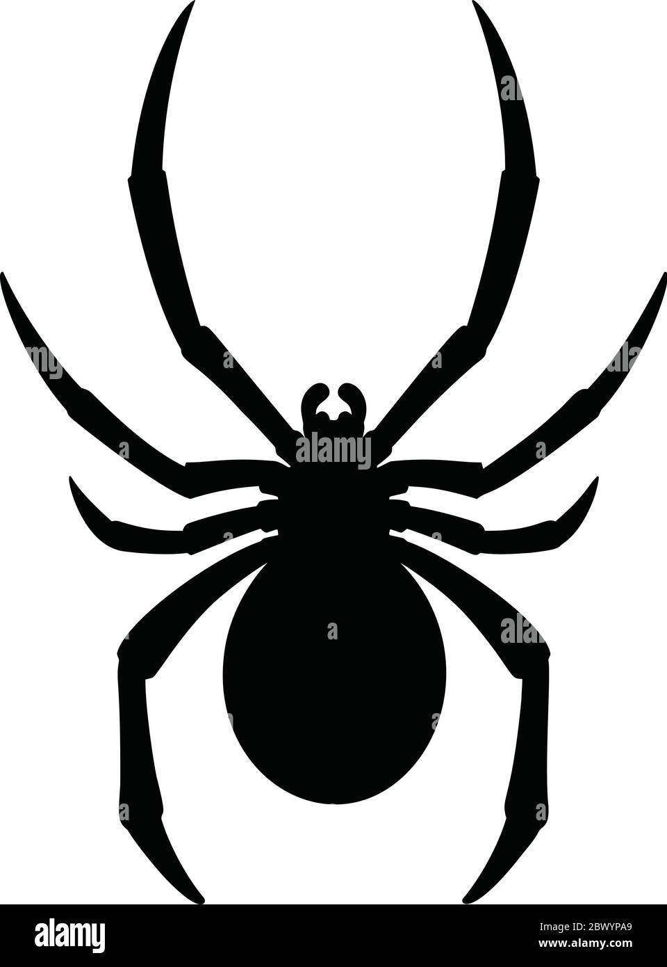 Black Widow Silhouette - eine Illustration einer Black Widow Spider Silhouette. Stock Vektor