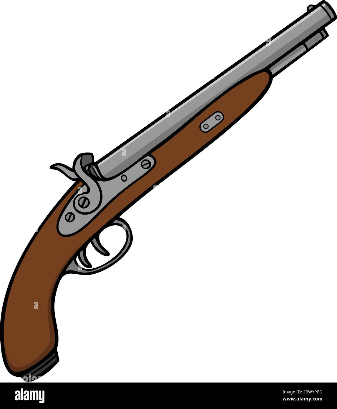 Black Powder Gun- eine Illustration einer Black Powder Gun. Stock Vektor