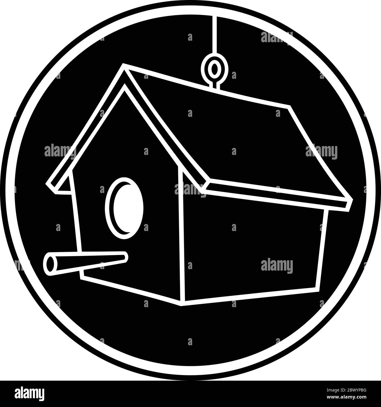 Vogelhaus Symbol - eine Illustration eines Vogelhaus Symbol. Stock Vektor