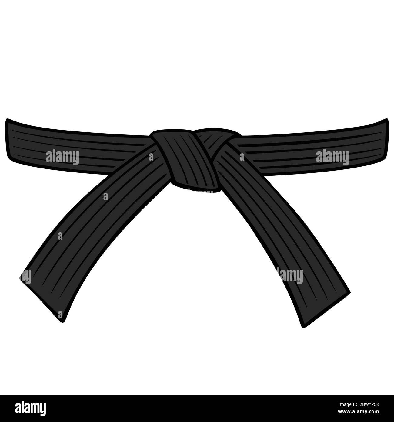Schwarzer Gürtel - eine Illustration eines schwarzen Gürtels. Stock Vektor