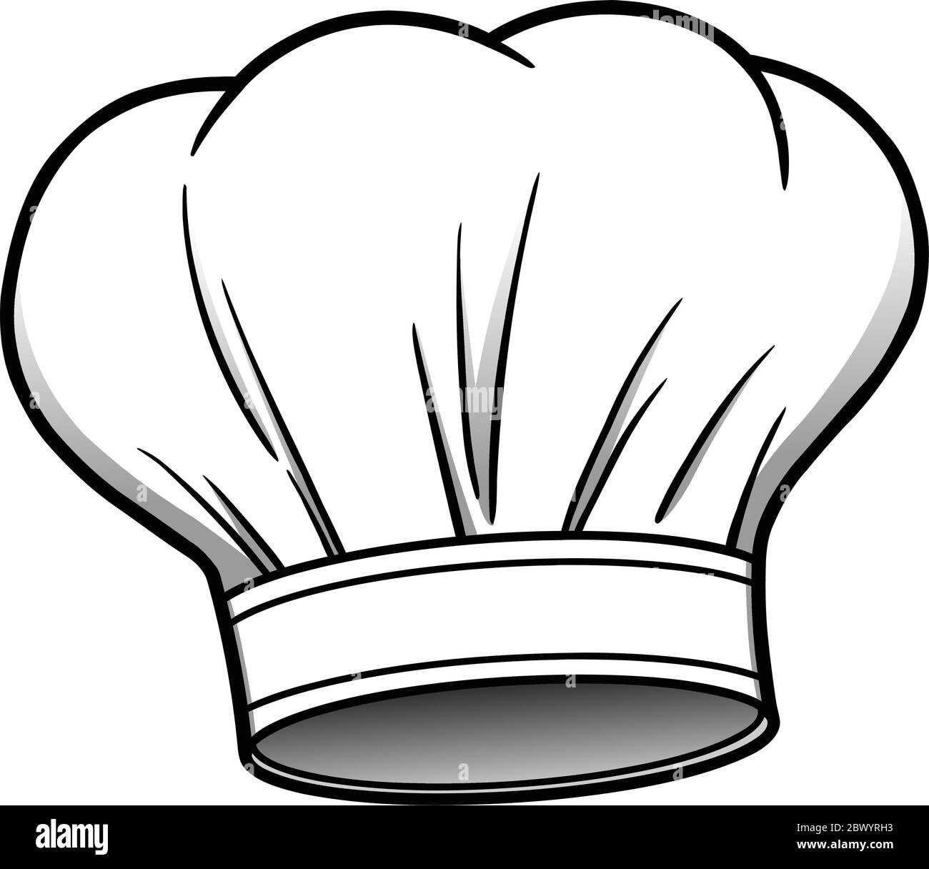Kochmütze – eine Illustration eines Kochmütze. Stock Vektor