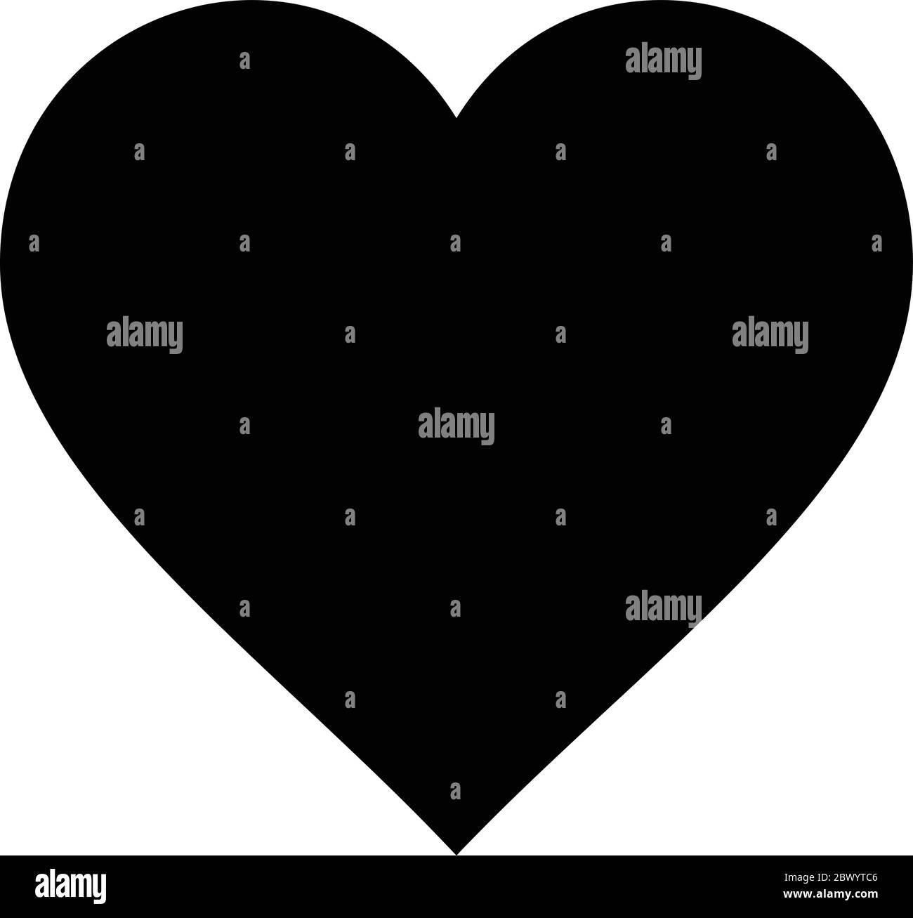 Cartoon Heart Silhouette - EINE Cartoon Illustration einer Herz Silhouette. Stock Vektor