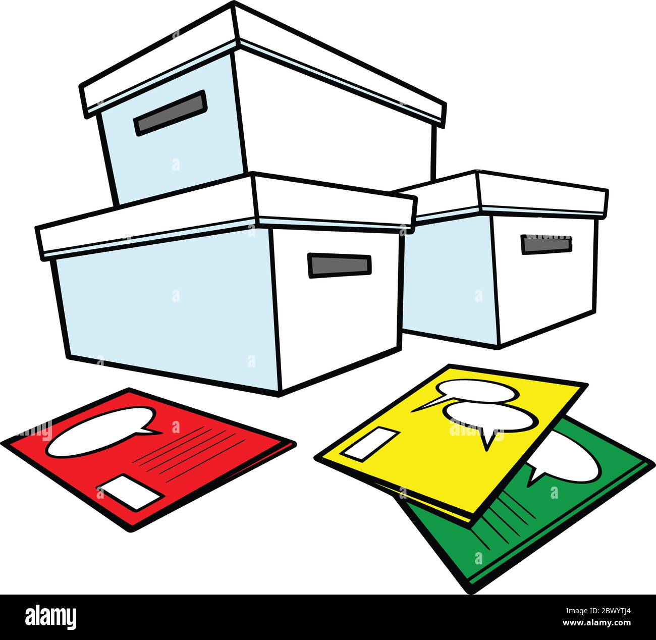 Comic-Bücher - eine Illustration von Comic-Bücher. Stock Vektor