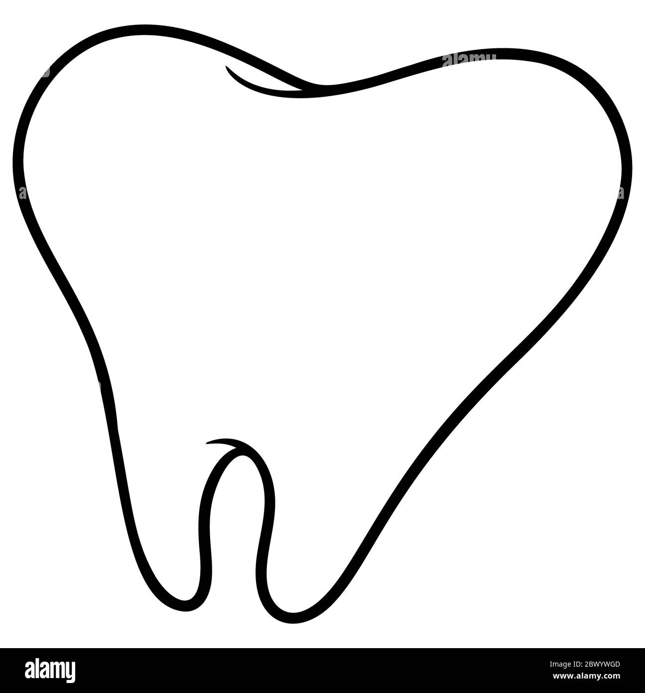 Zahnzahn - eine Illustration eines Zahnzahn. Stock Vektor