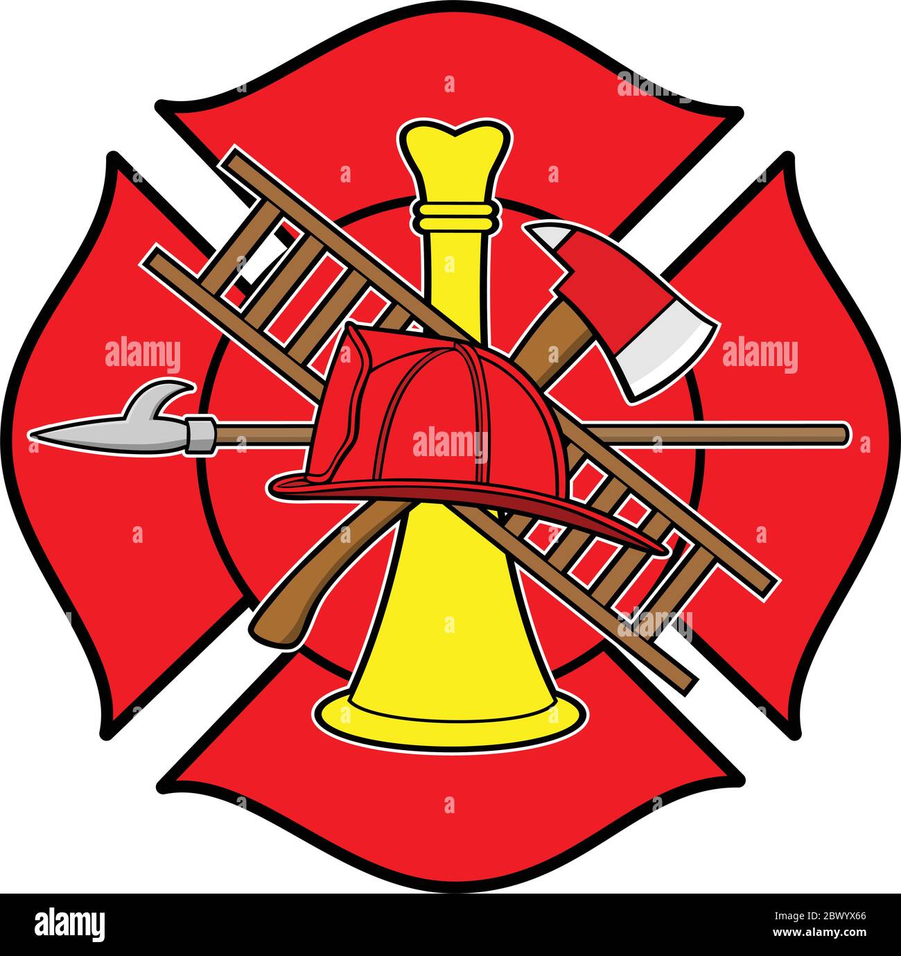 Firefighter Honor Badge - eine Illustration eines Firefighter Honor Badge. Stock Vektor