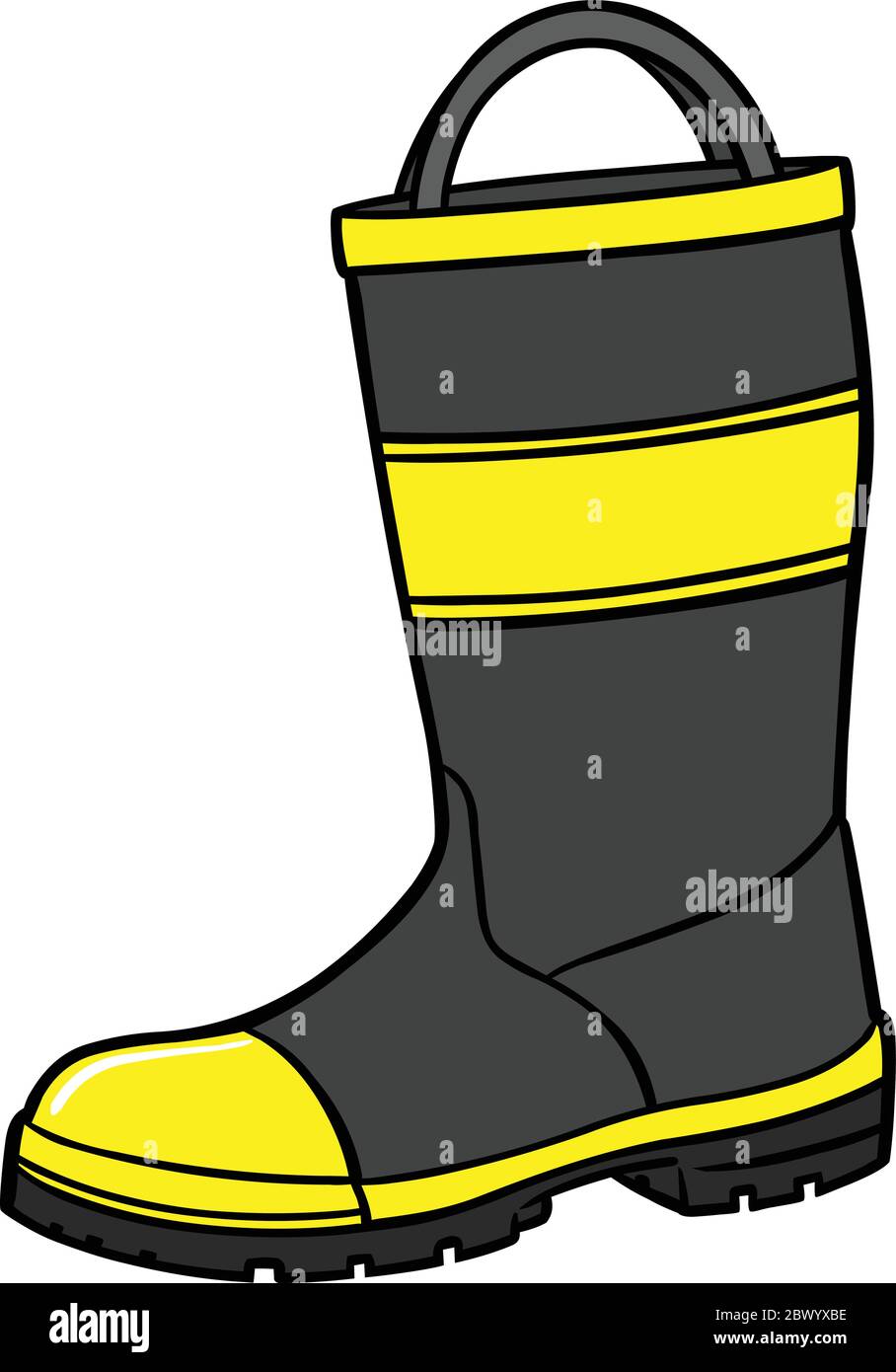 Feuerwehrboot – eine Illustration eines Feuerwehrbootes. Stock Vektor