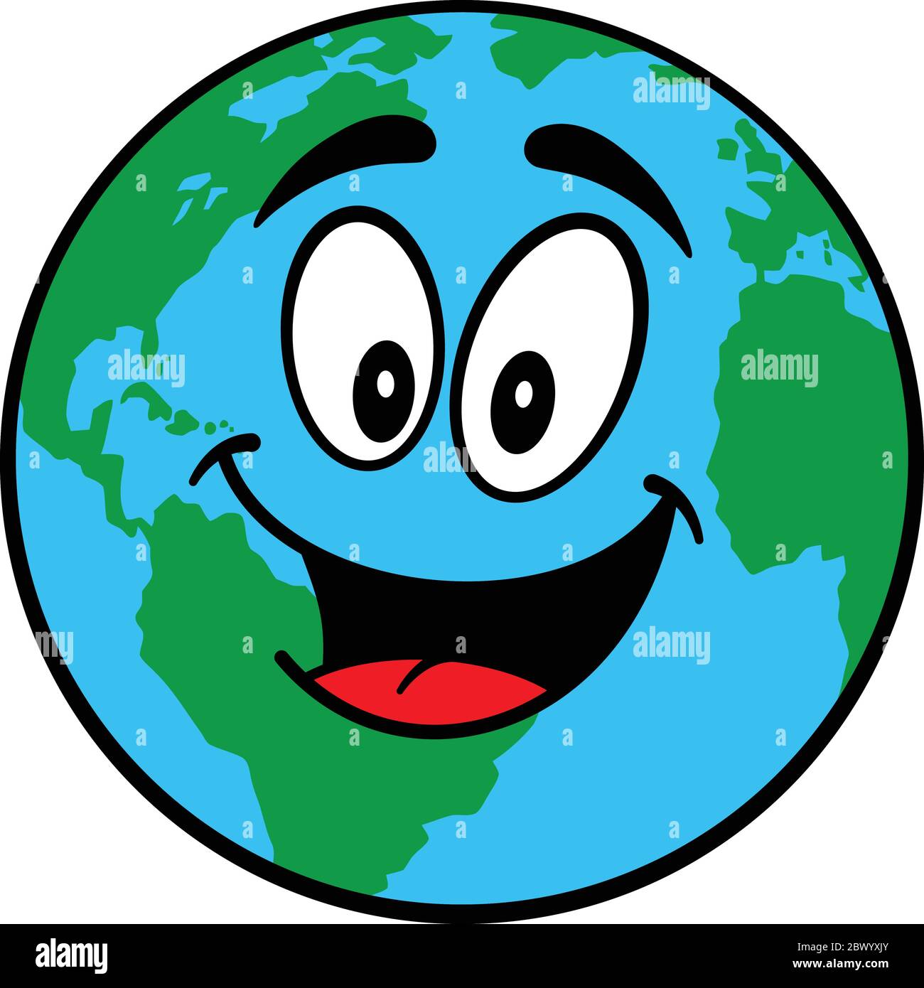 Earth Mascot - EINE Cartoon-Illustration eines Earth Mascot. Stock Vektor