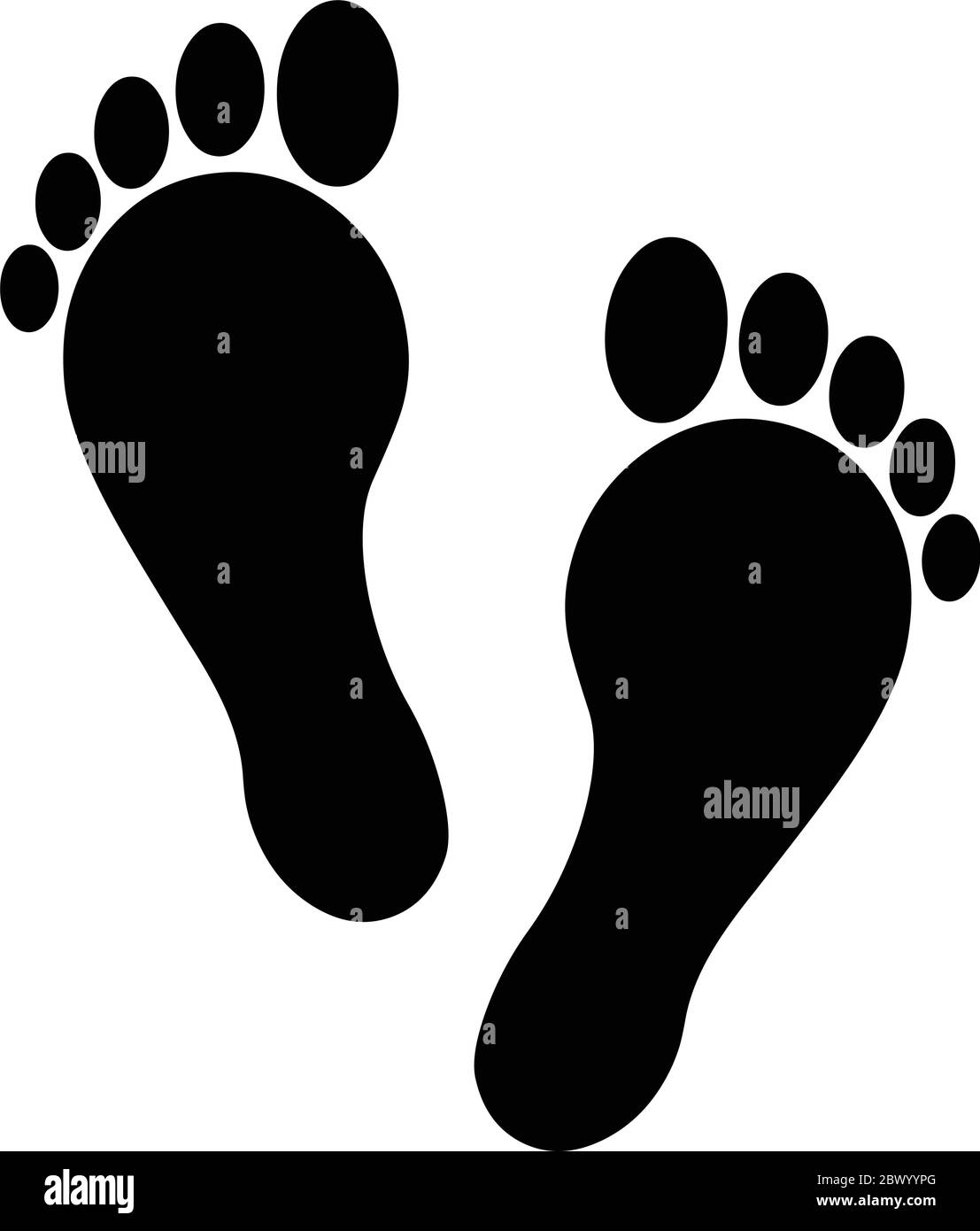 Fußabdrücke – eine Illustration der Fußabdrücke. Stock Vektor