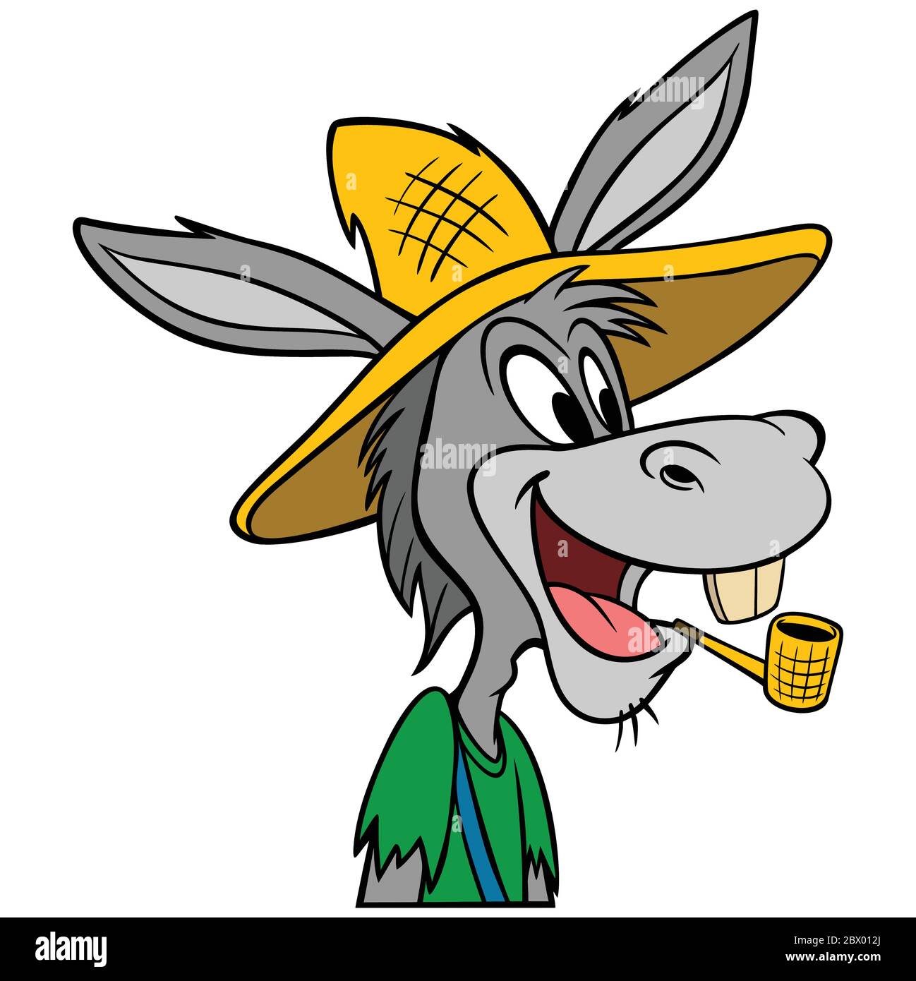 Hillbilly Mule- EINE Cartoon Illustration eines Hillbilly Mule. Stock Vektor