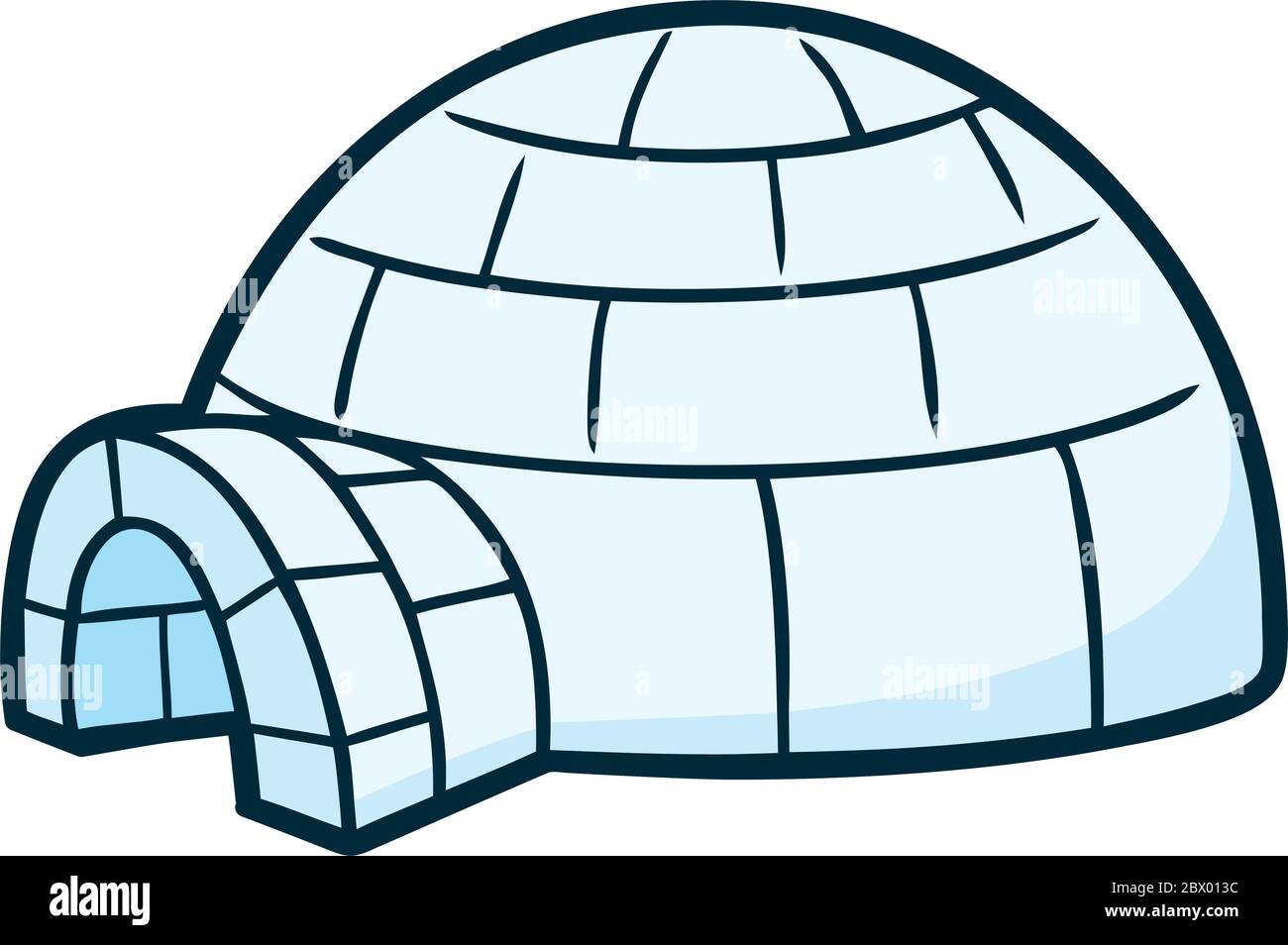 Iglu- eine Illustration eines Iglu. Stock Vektor