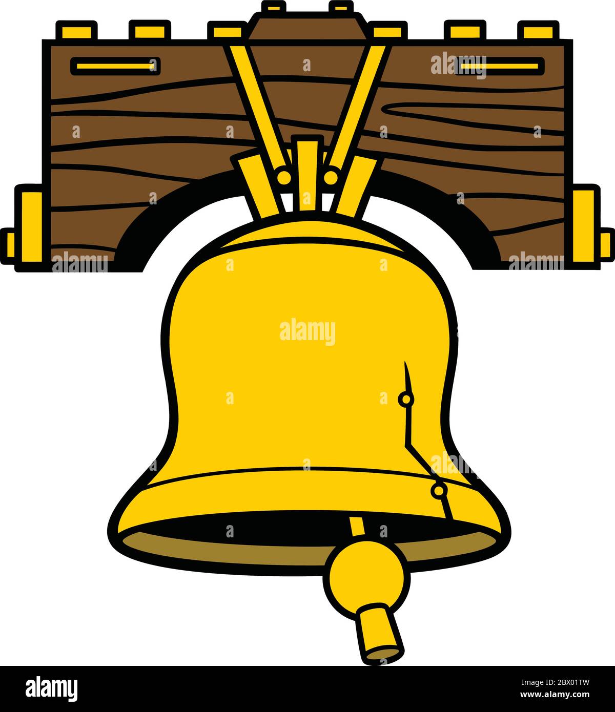 Liberty Bell Ring - eine Illustration eines Liberty Bell Klingens. Stock Vektor