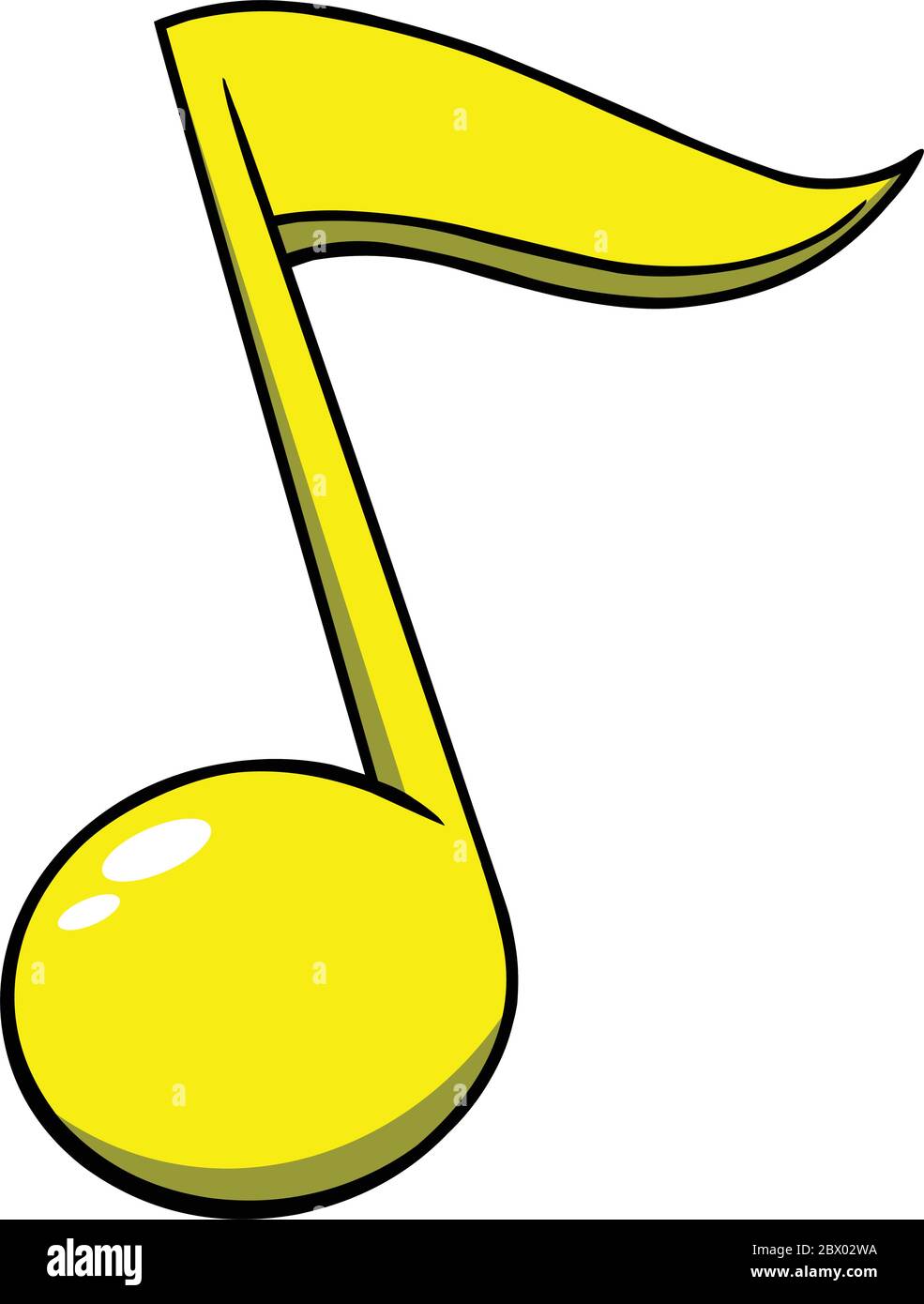 Musiknotiz: Eine Illustration einer Musiknotiz. Stock Vektor