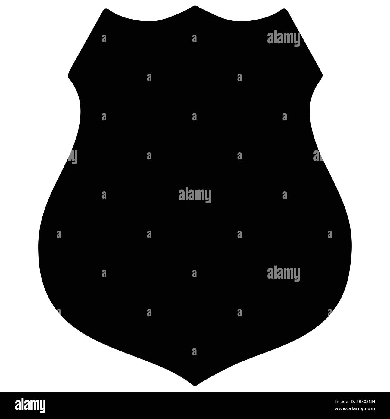 Police Badge Silhouette - eine Illustration einer Police Badge Silhouette. Stock Vektor