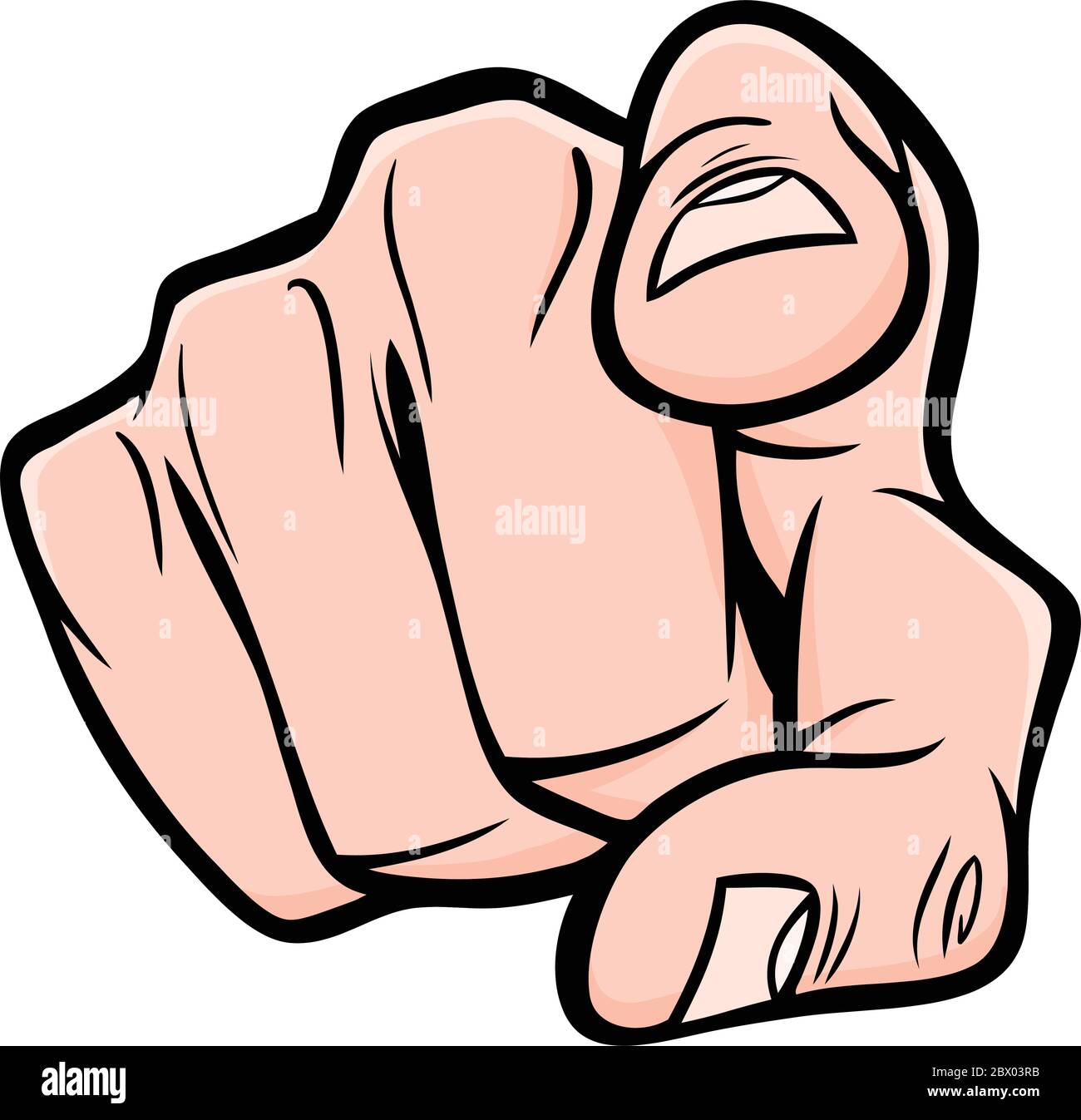 Zeigefinger: Eine Illustration eines Zeigefinger. Stock Vektor
