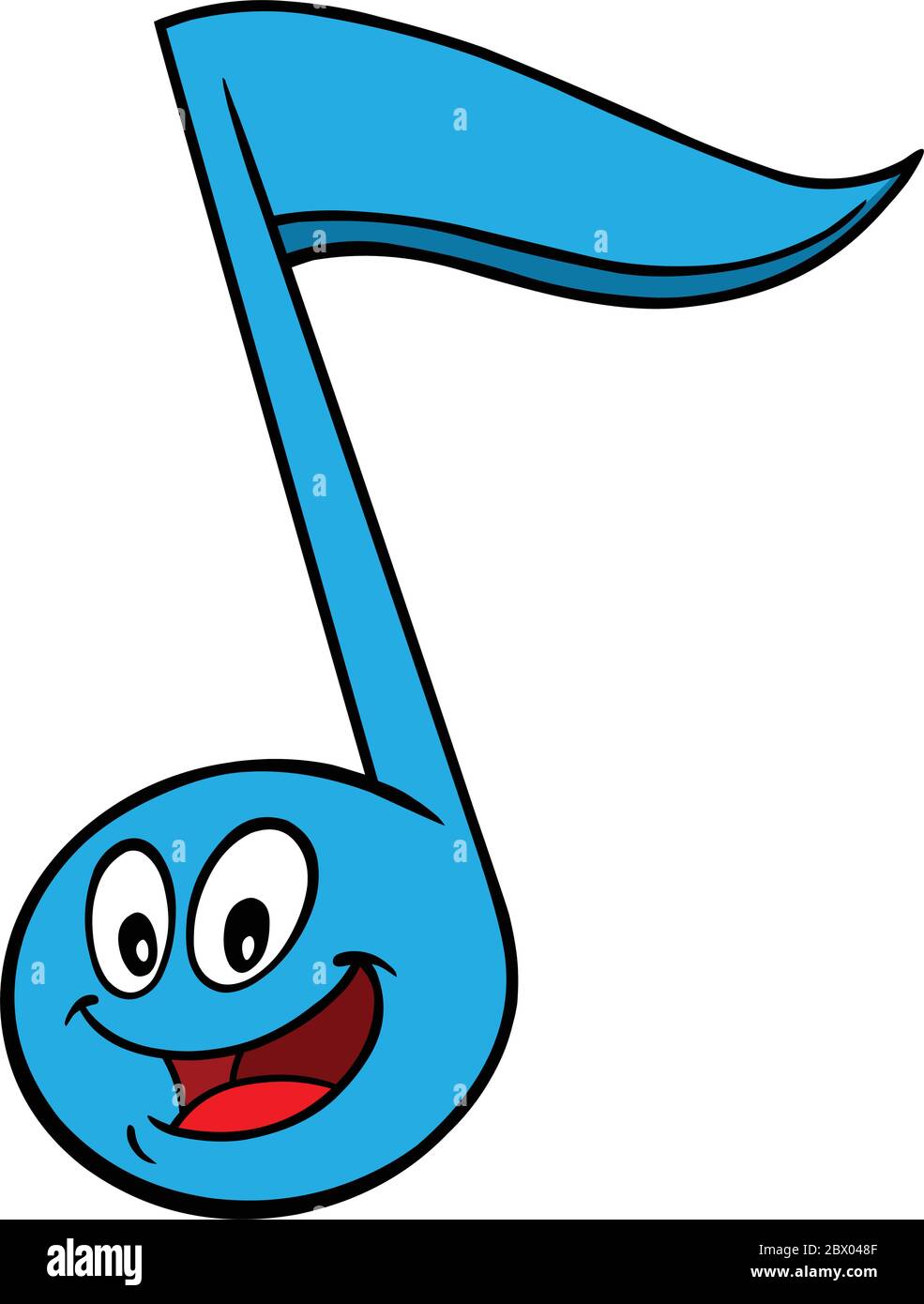 Music Note Cartoon- EINE Cartoon Illustration einer Music Note. Stock Vektor