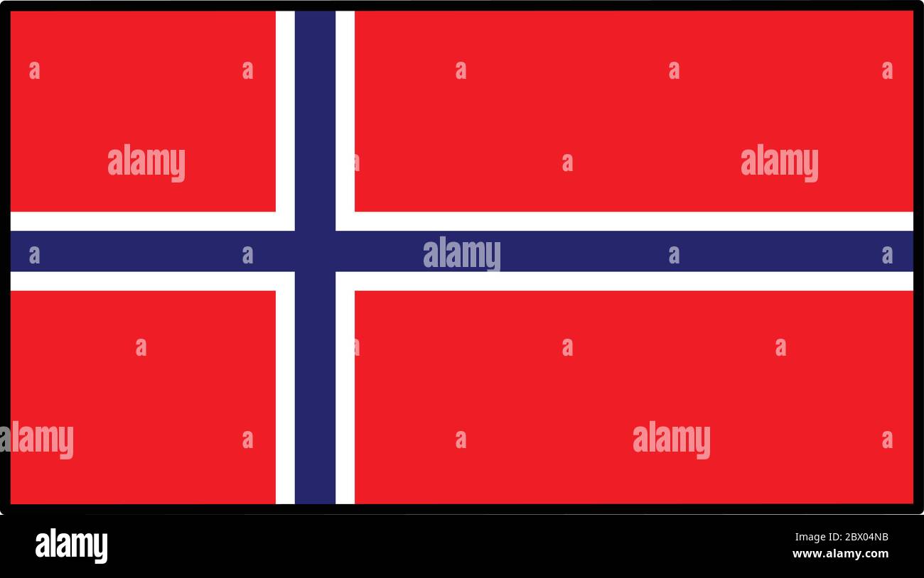 Norwegen Flagge - eine Illustration der Flagge von Norwegen. Stock Vektor
