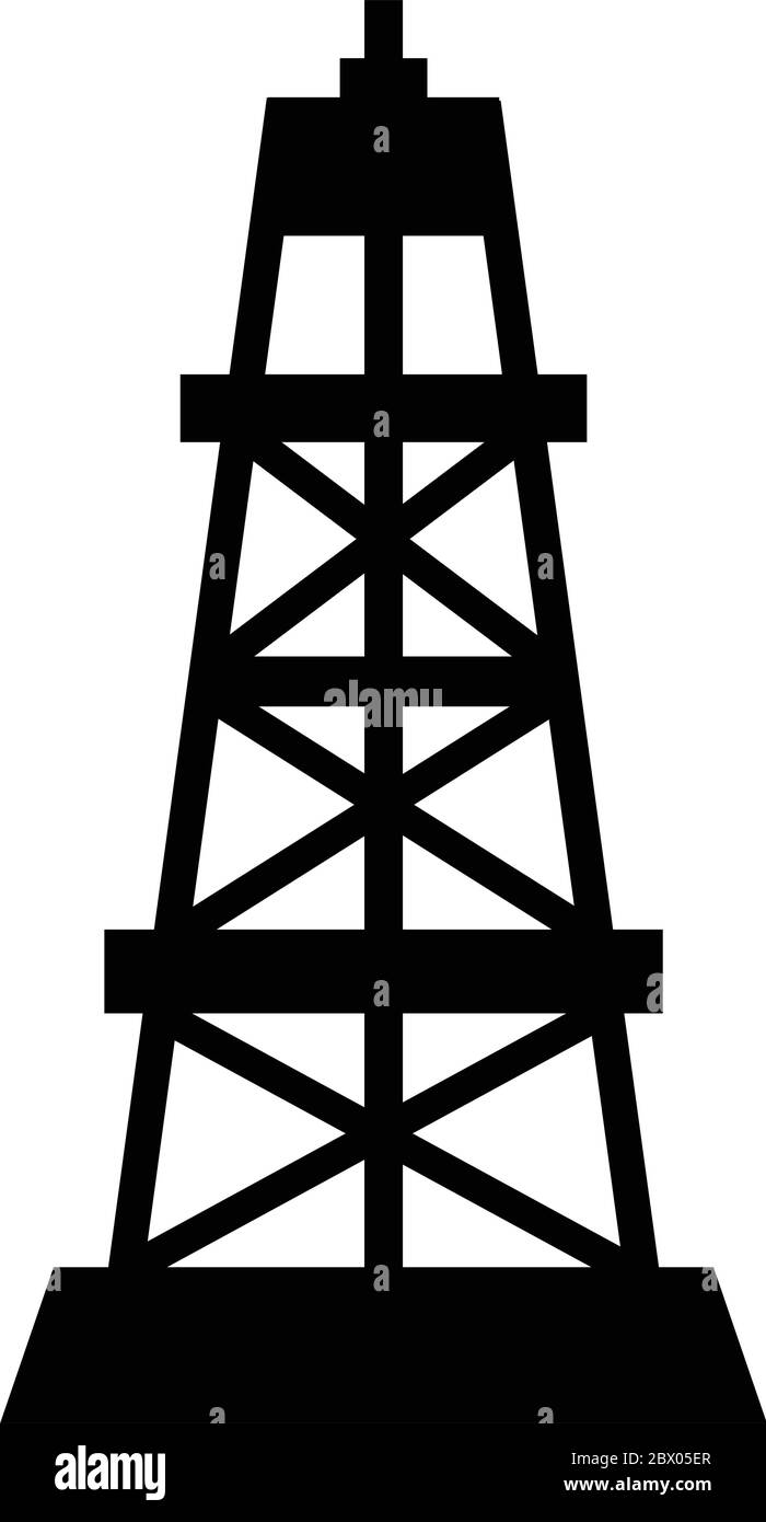 Symbol für Ölbohranlage – eine Illustration eines Symbols für Ölbohranlage. Stock Vektor