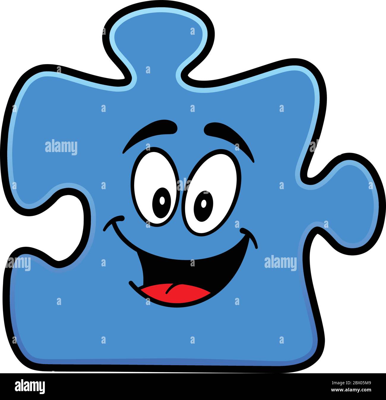 Puzzle Mascot - EINE Cartoon-Illustration eines Puzzle Mascot. Stock Vektor