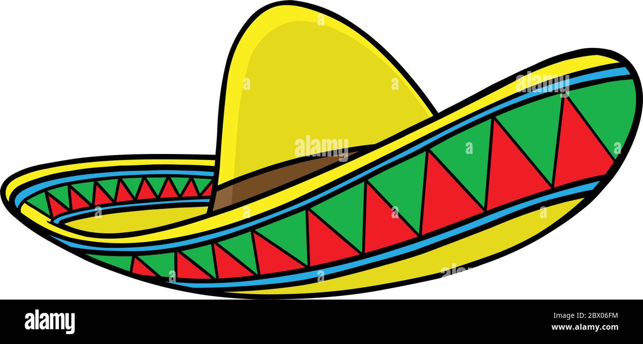 Sombrero - EINE Cartoon-Illustration eines Sombrero. Stock Vektor