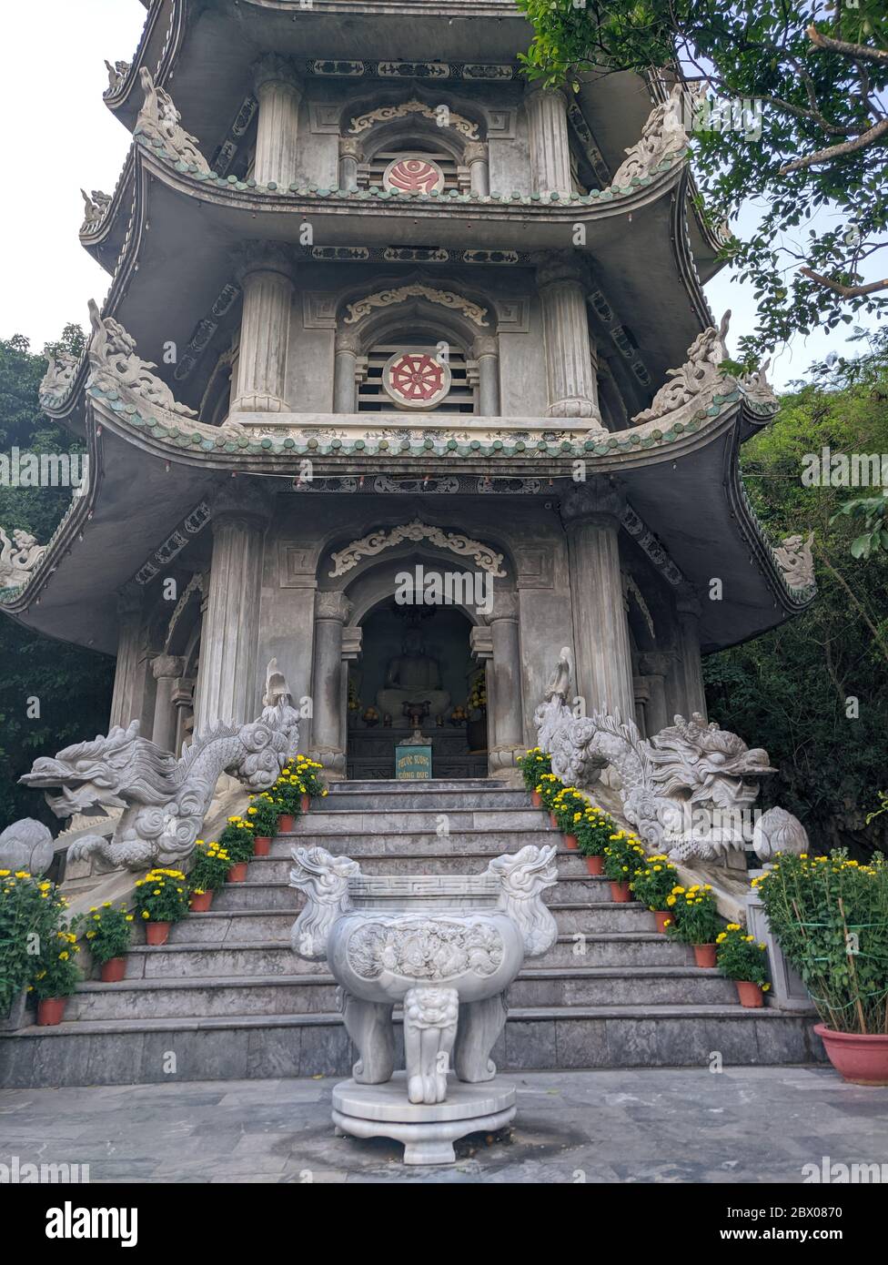 Pagode, Marmorberge Da Nang, Vietnam Stockfoto