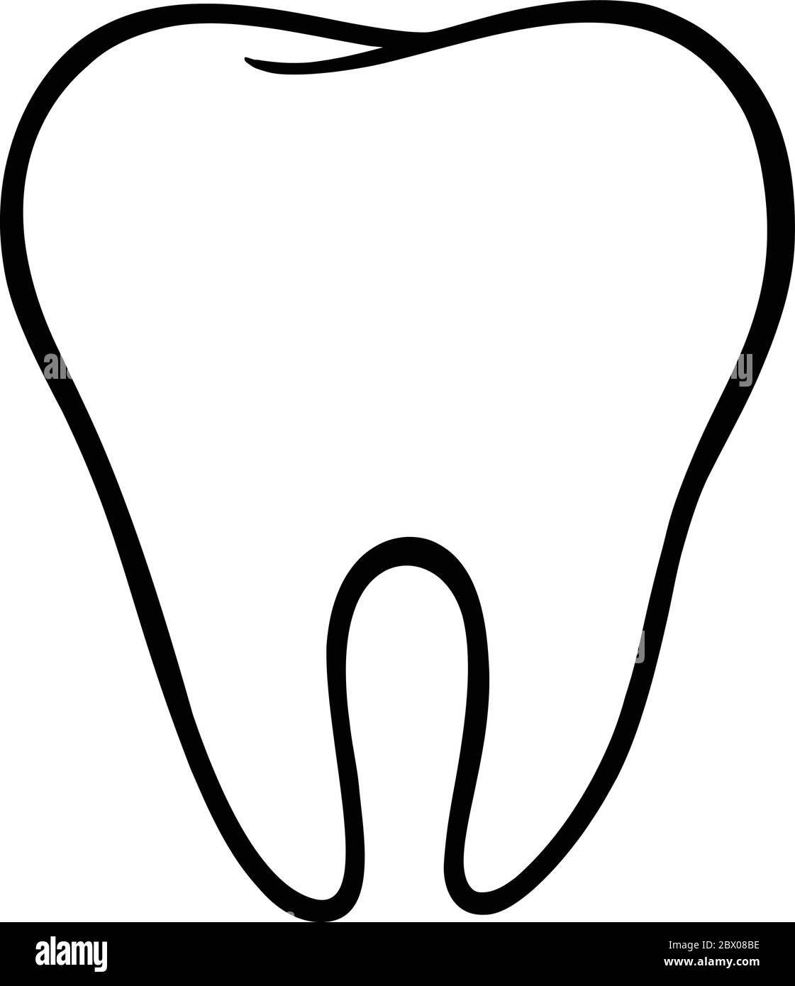 Zahnsymbol – eine Illustration eines Zahnsymbols. Stock Vektor