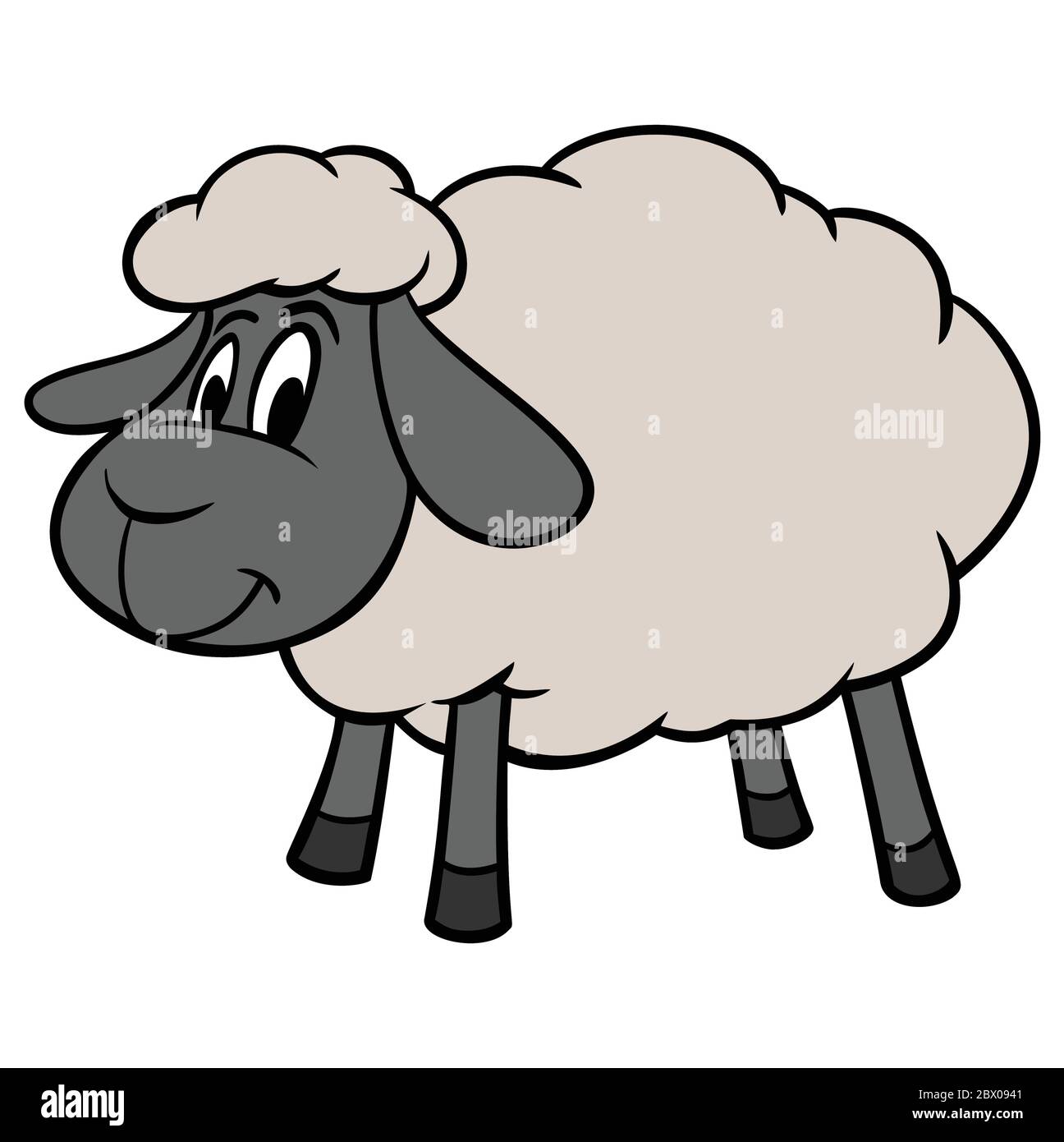 Schaf Maskottchen- EINE Cartoon Illustration eines Schafes Maskottchen. Stock Vektor