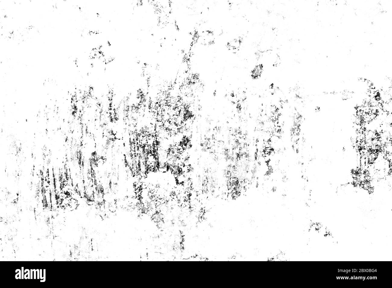 Dunkler Grunge-Hintergrund. Schwarz-weiß alte verwitterte Oberfläche. Abstrakte Textur schmutzige Flecken, Risse, Spritzer auf alter Leinwand. Stockfoto