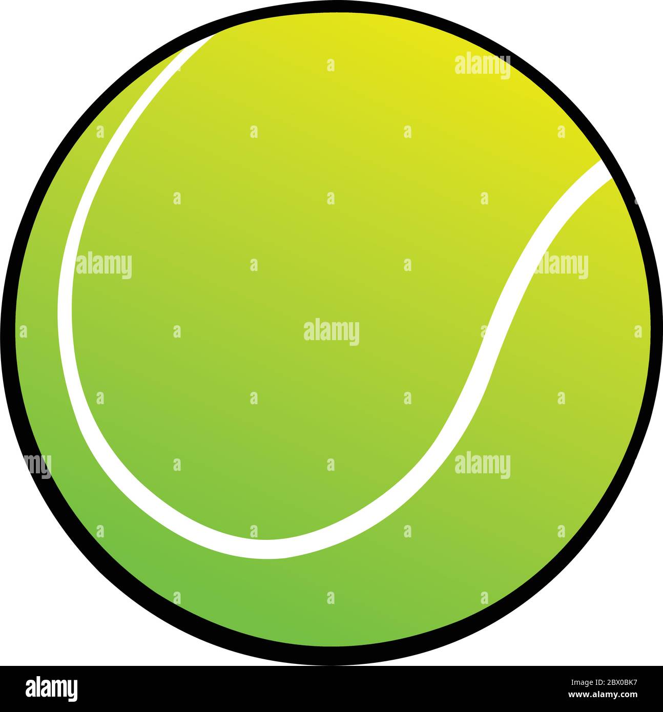 Tennis Ball - eine Illustration eines Tennisballs. Stock Vektor