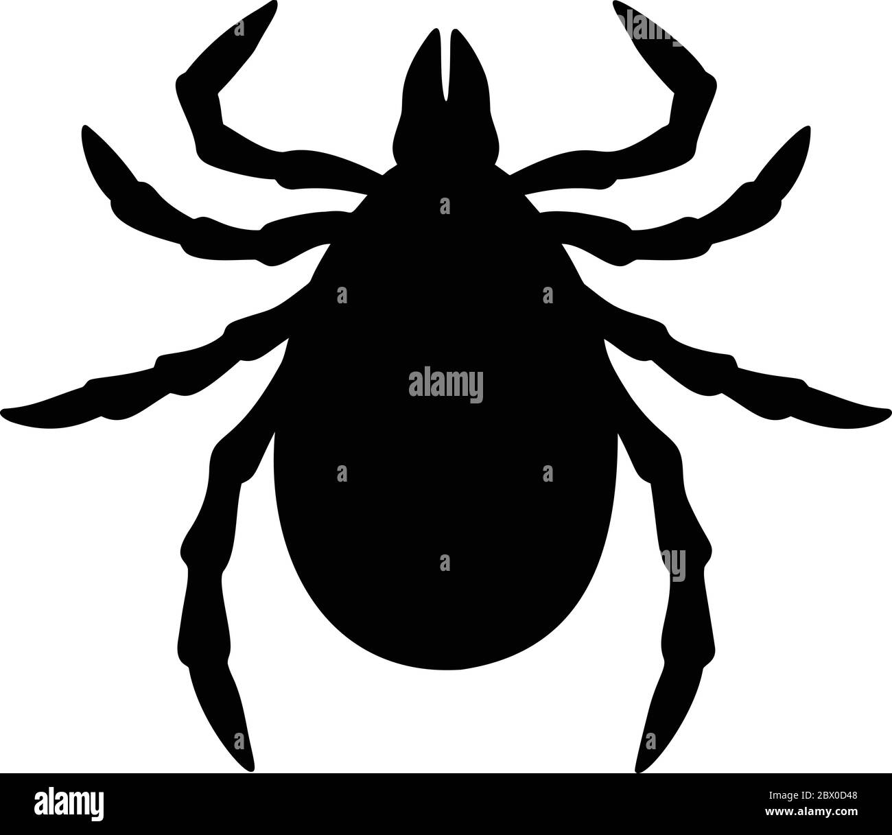 Tick Silhouette - eine Illustration einer Tick Silhouette. Stock Vektor