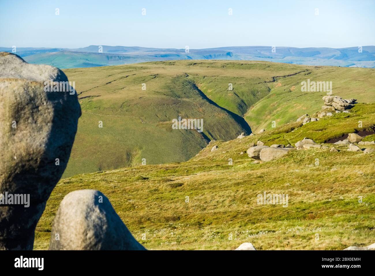 Brown Knoll von Kinder Scout im Peak District National Park Stockfoto