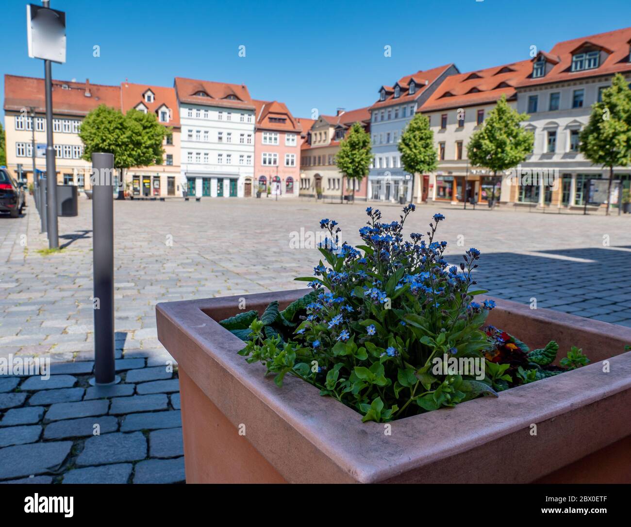 Marktplatz in Apolda in Thüringen Stockfoto