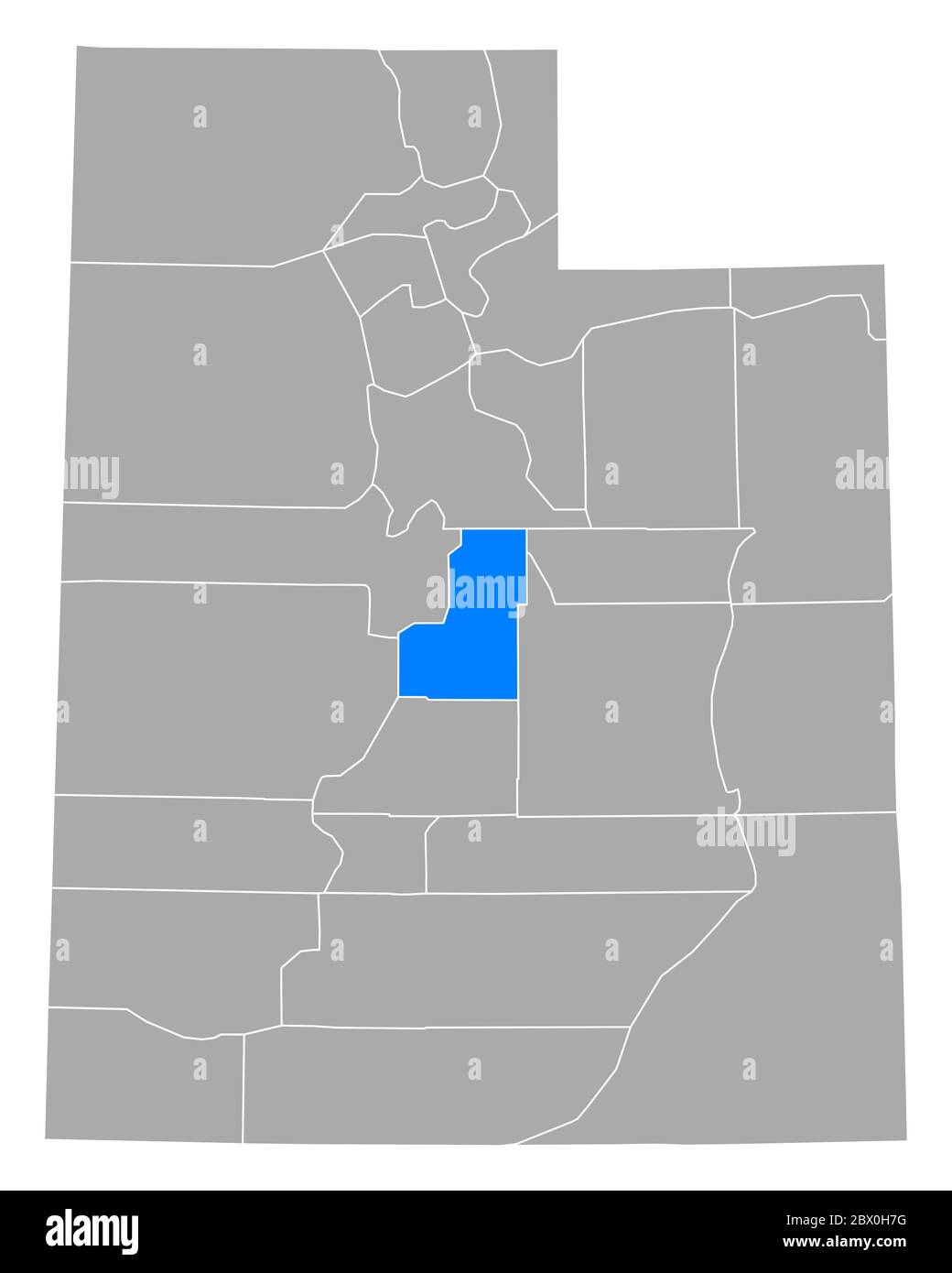 Karte von Sanpete in Utah Stockfoto