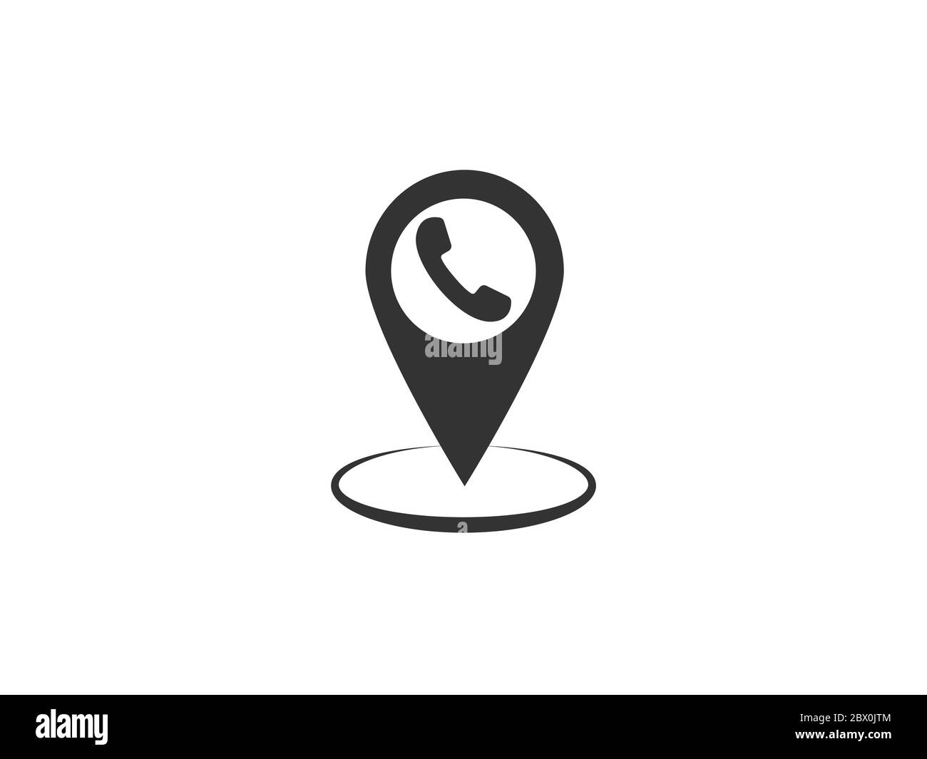 Symbol für Telefonposition. Vektorgrafik, flache Ausführung. Stock Vektor