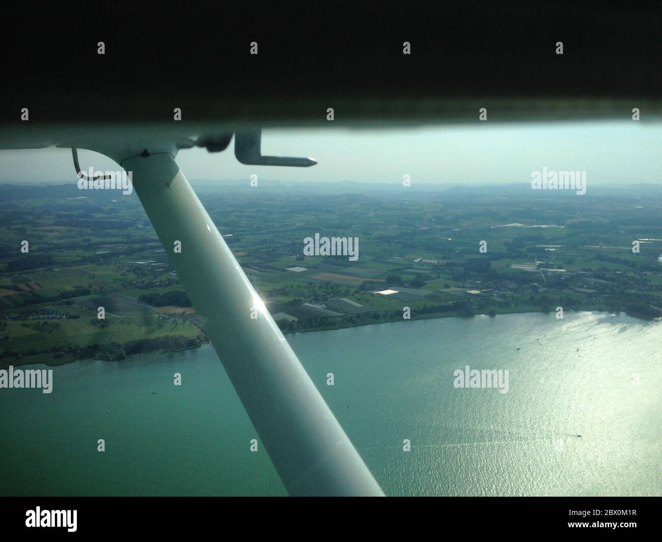 Bodensee Rundreise in einem kleinen Treibflugzeug 11.7.2015 Stockfoto