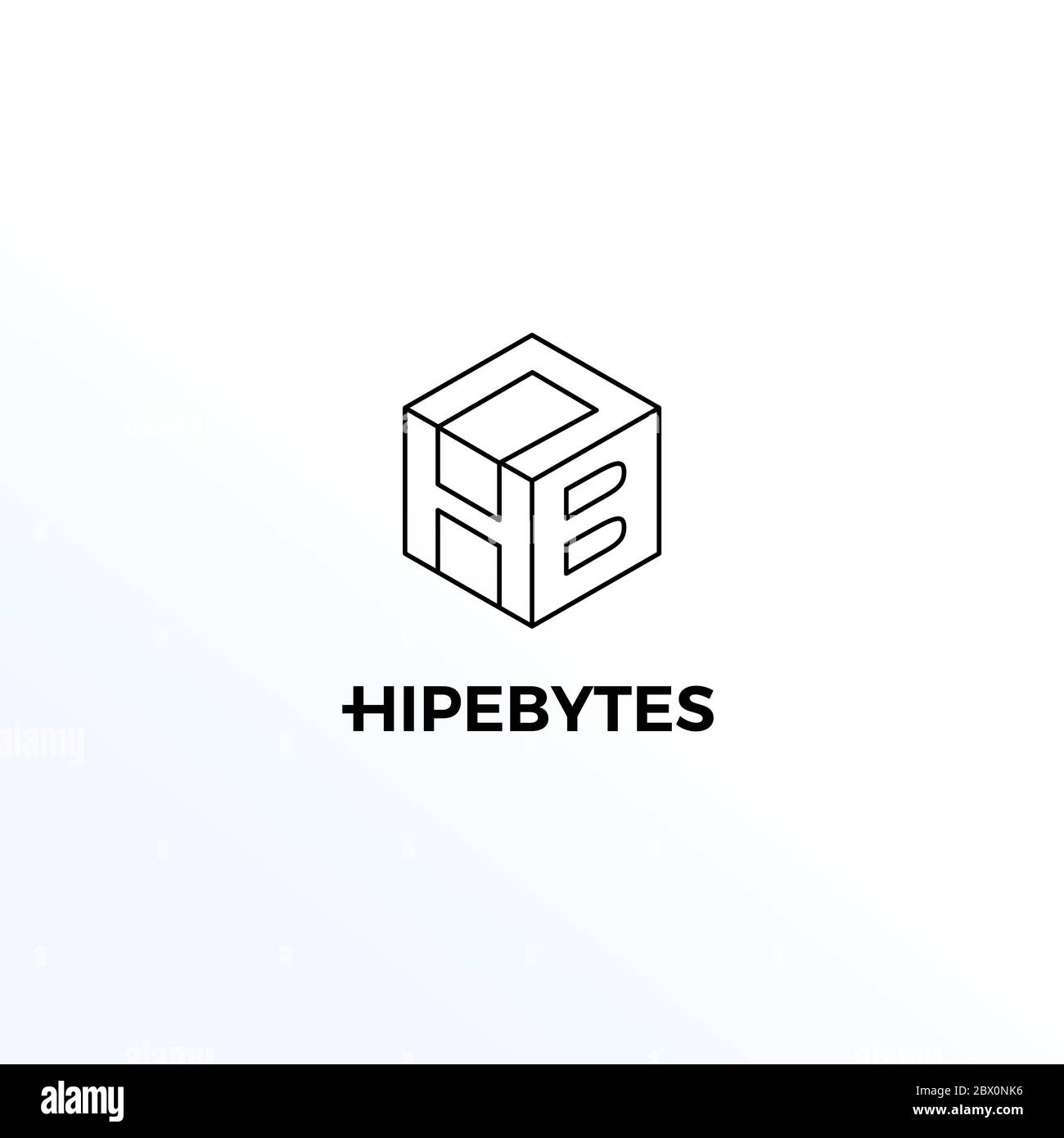 Abstraktes Symbol für HB-Logo-Zeichen in Buchstabensform Stock Vektor