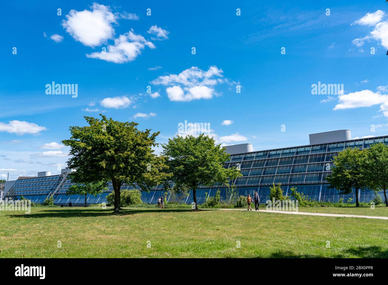 IBA-Projekt Wissenschaftspark Rheinelbe, 300 Meter lange Glashalle, Gelsenkirchen Stockfoto
