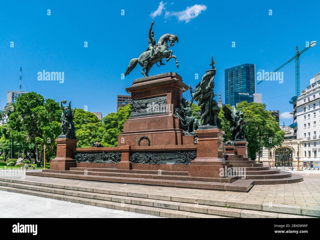 Buenos Aires, Argentinien - 20. Januar 2019, Denkmal für den Befreier Don Jose de San Martin Stockfoto