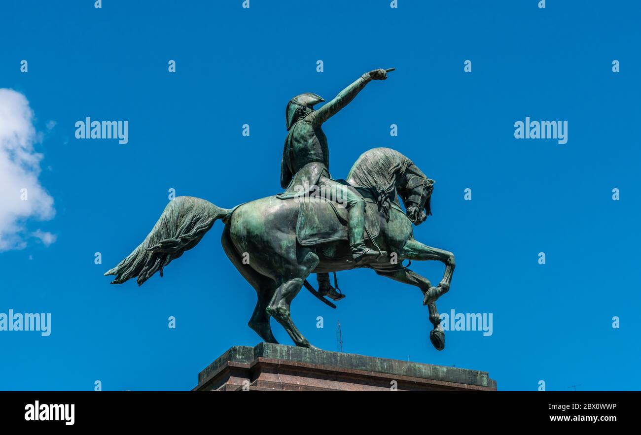 Buenos Aires, Argentinien - 20. Januar 2019, Denkmal für den Befreier Don Jose de San Martin Stockfoto