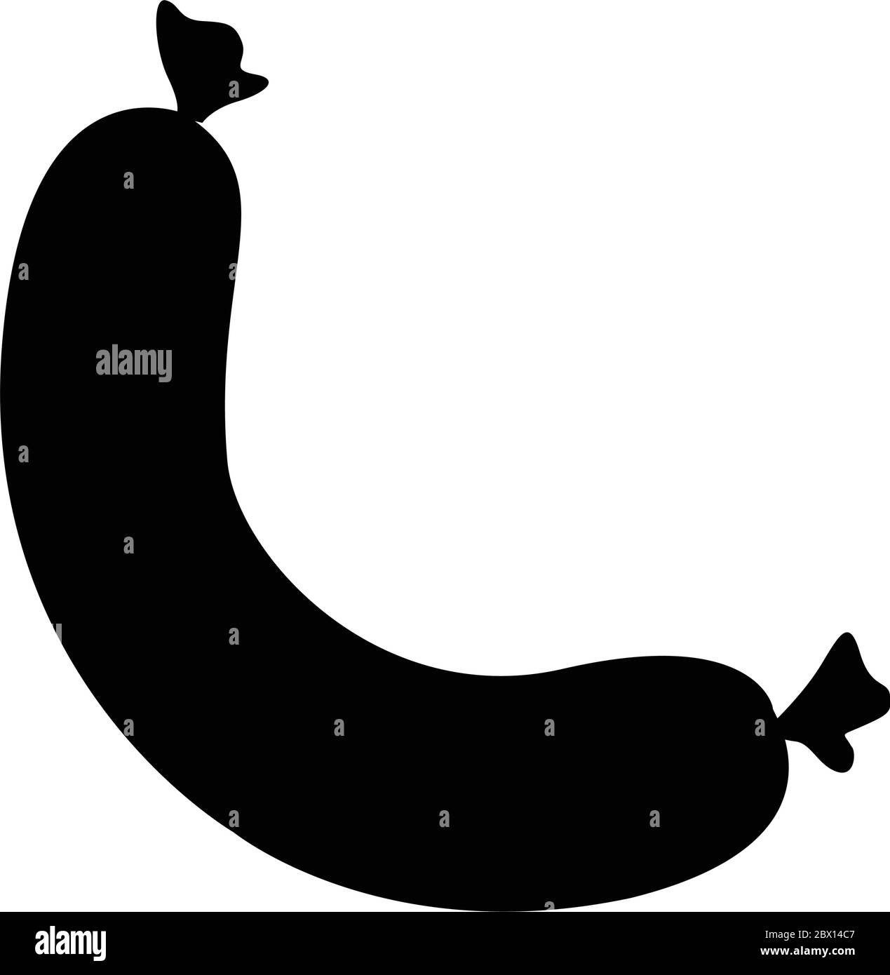 Sausage Symbol Vektor-Illustration isoliert Stock Vektor