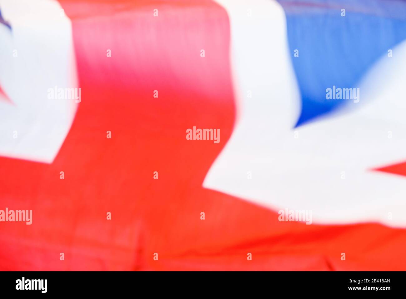 Hintergrund der britischen Flagge in Nahaufnahme Stockfoto