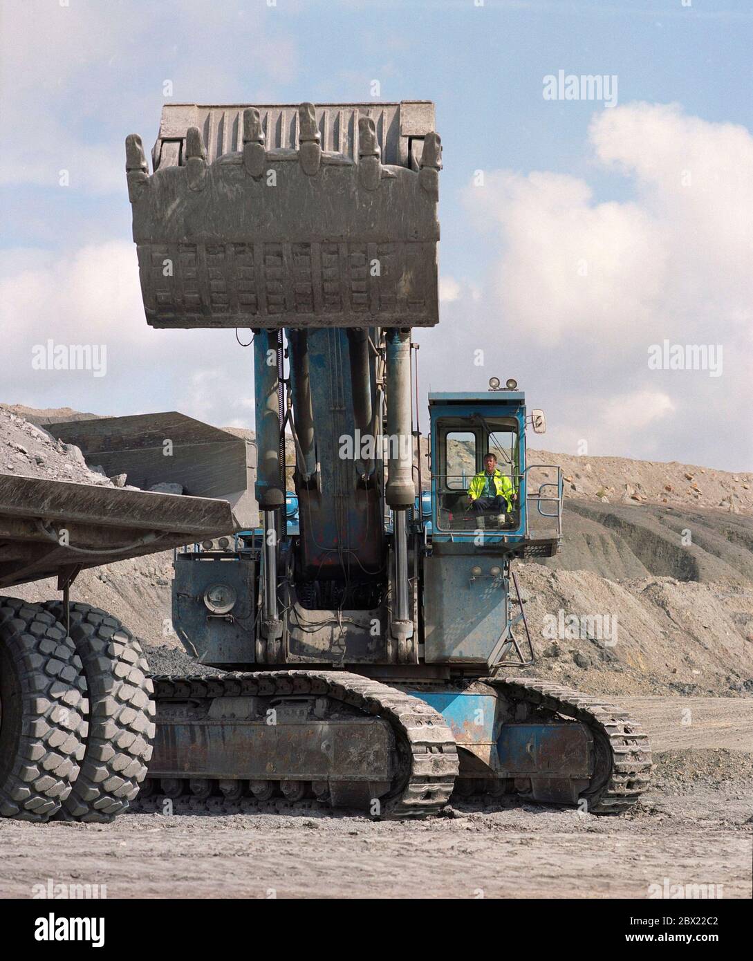 1995, Tagebaubetrieb in Kirk, East Midlands, Zentralengland, Großbritannien Stockfoto